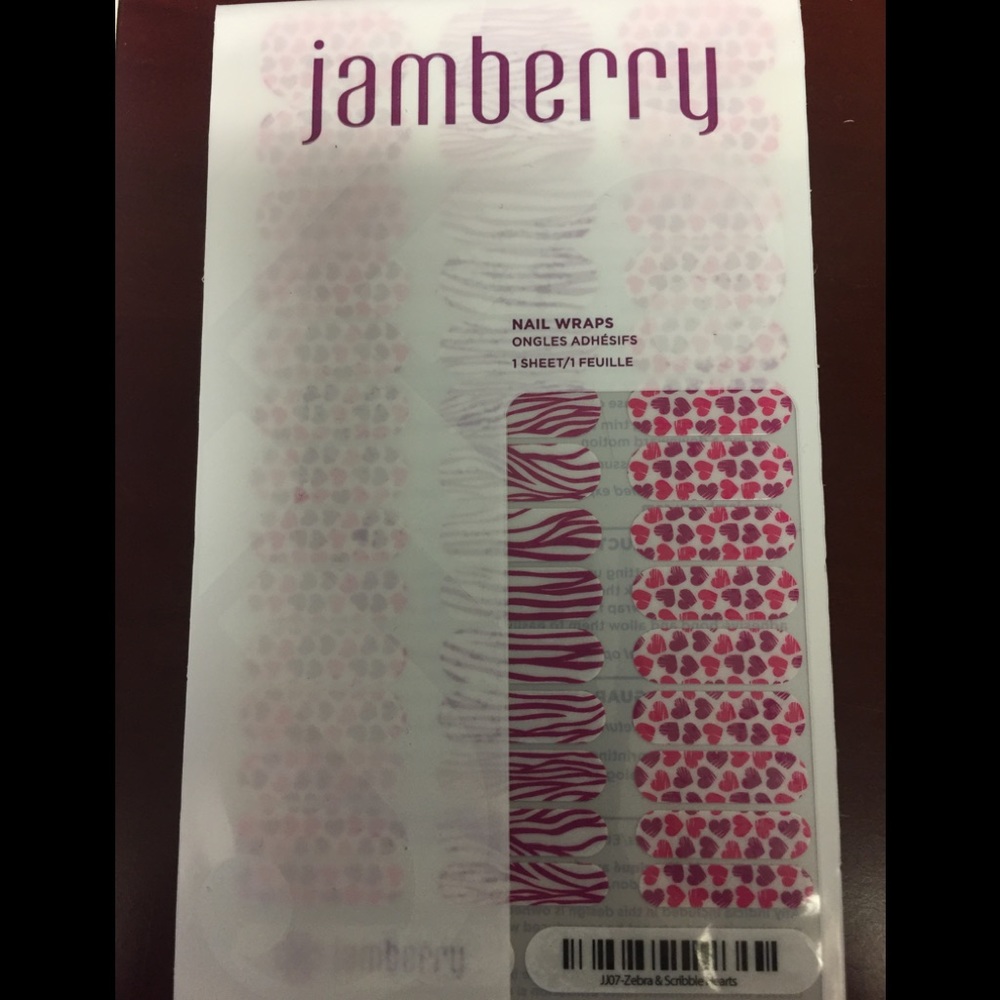 NEW kids nail wraps - zebra and scribble hearts