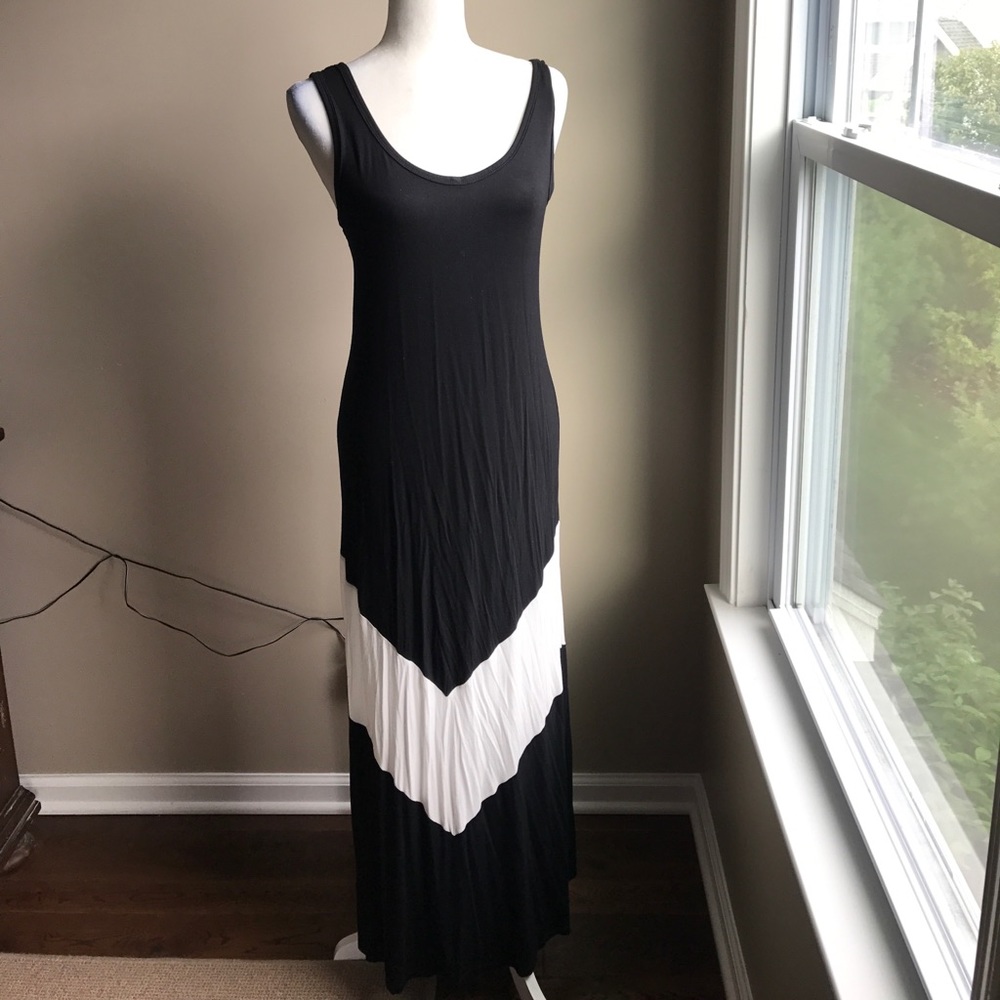 New without tags Black and white Maxi Dress
