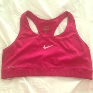 Nike pro cranberry sports bra