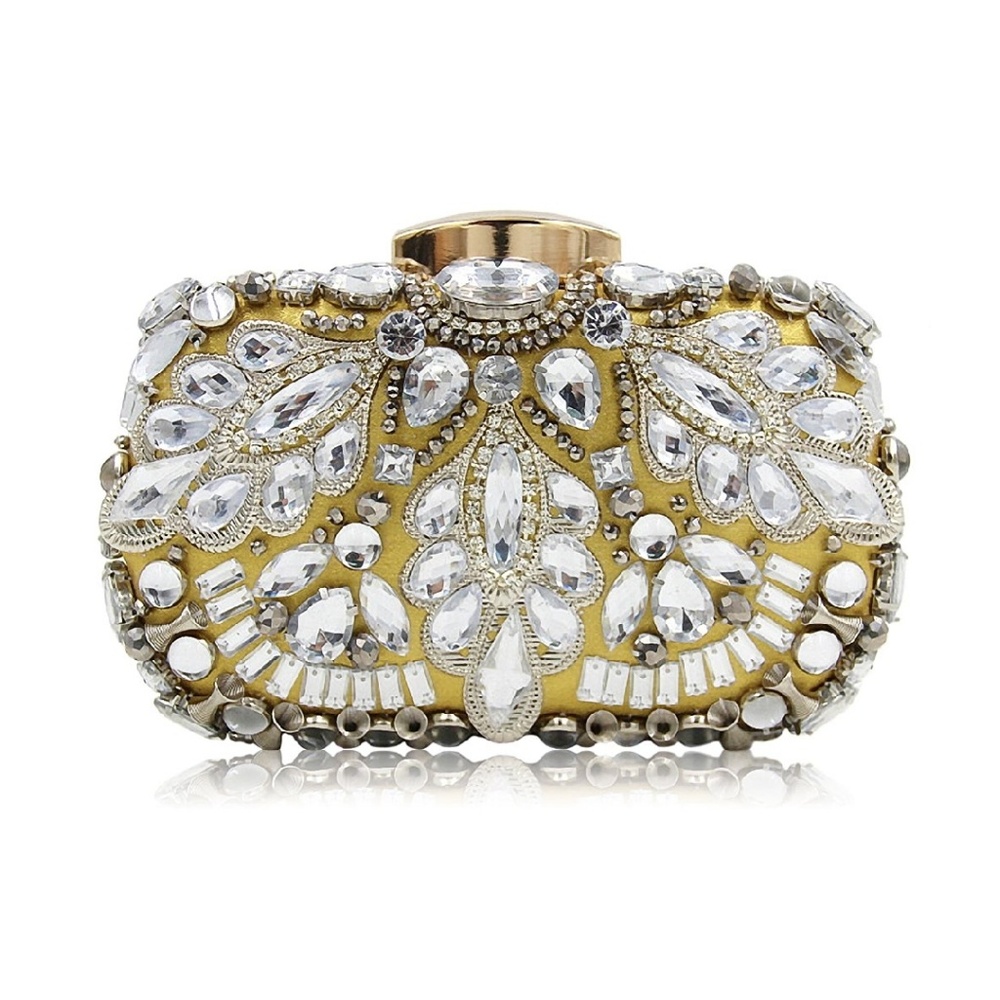 Crystal clutch handbag