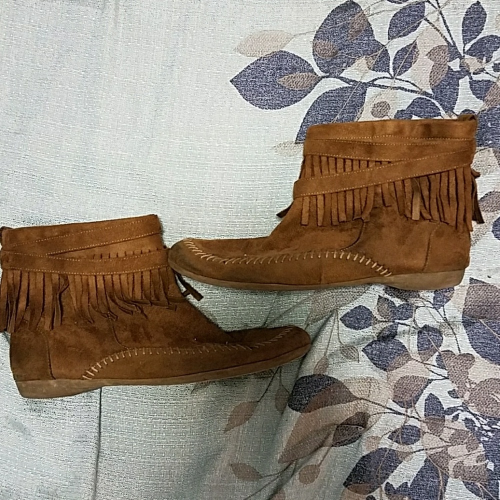 Moccasin style booties