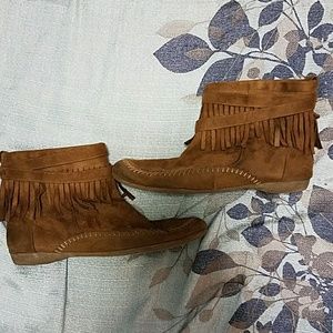 Moccasin style booties