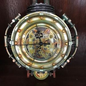 Steampunk wall clock Col. Fizziwig collection