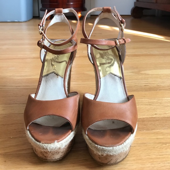 MICHAEL KORS Cork Wedge Heels. Sz 8 - Picture 2 of 3