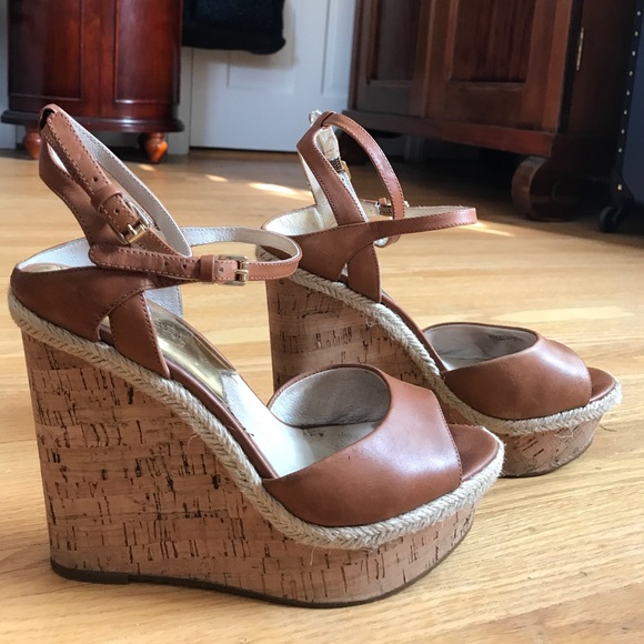 MICHAEL KORS Cork Wedge Heels. Sz 8 - Picture 1 of 3