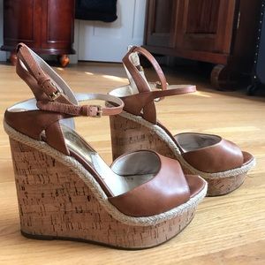 MICHAEL KORS Cork Wedge Heels. Sz 8