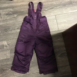 Purple snow suit