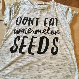 'Don't eat watermelon seeds' maternity Tshirt