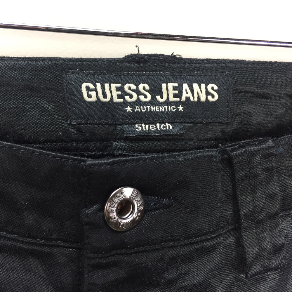 Guess Black Stretch Satin Look Jeans Pants
