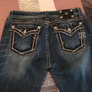 Miss me distressed cropped pants