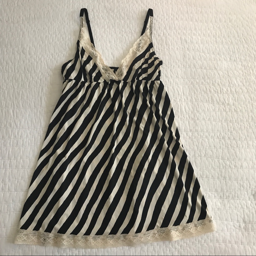 Black and white striped sleepwear