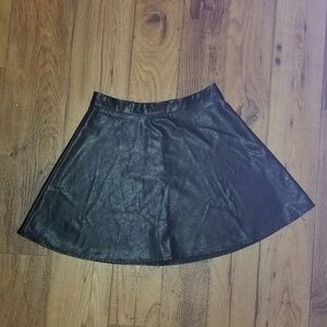 Faux Leather Skirt