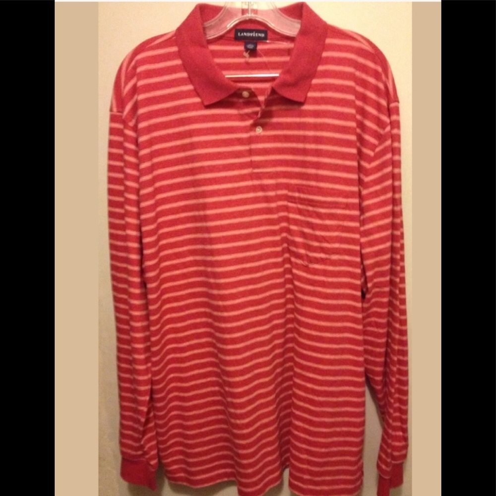 New Lands End Striped Shirt.