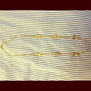 J Crew long bow necklace