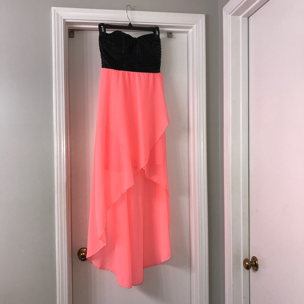 Strapless high low dress