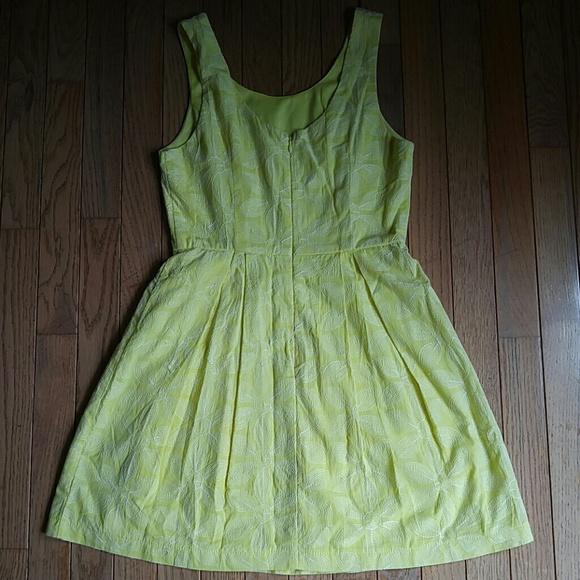 ♦3 for $15 Citrine Yellow Embroidered Flower Dress - Picture 6 of 8