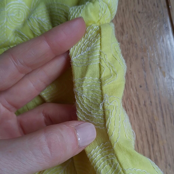 ♦3 for $15 Citrine Yellow Embroidered Flower Dress - Picture 8 of 8