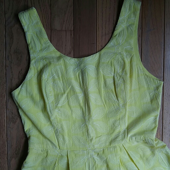 ♦3 for $15 Citrine Yellow Embroidered Flower Dress - Picture 2 of 8