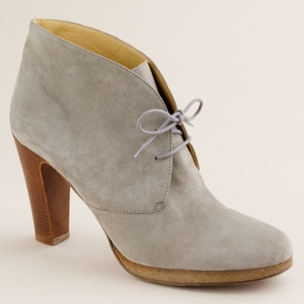 J. Crew Suede "Flannery" Platform Ankle Boots 7.5