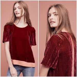 Anthropologie Maeve Velvet Swing Tee NWT Anthropologie Maeve Velvet Swing Tee NWT