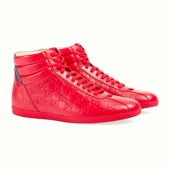 Gucci Burgundy Leather Ace Sneakers | italist Gucci sneakers (Maroon)