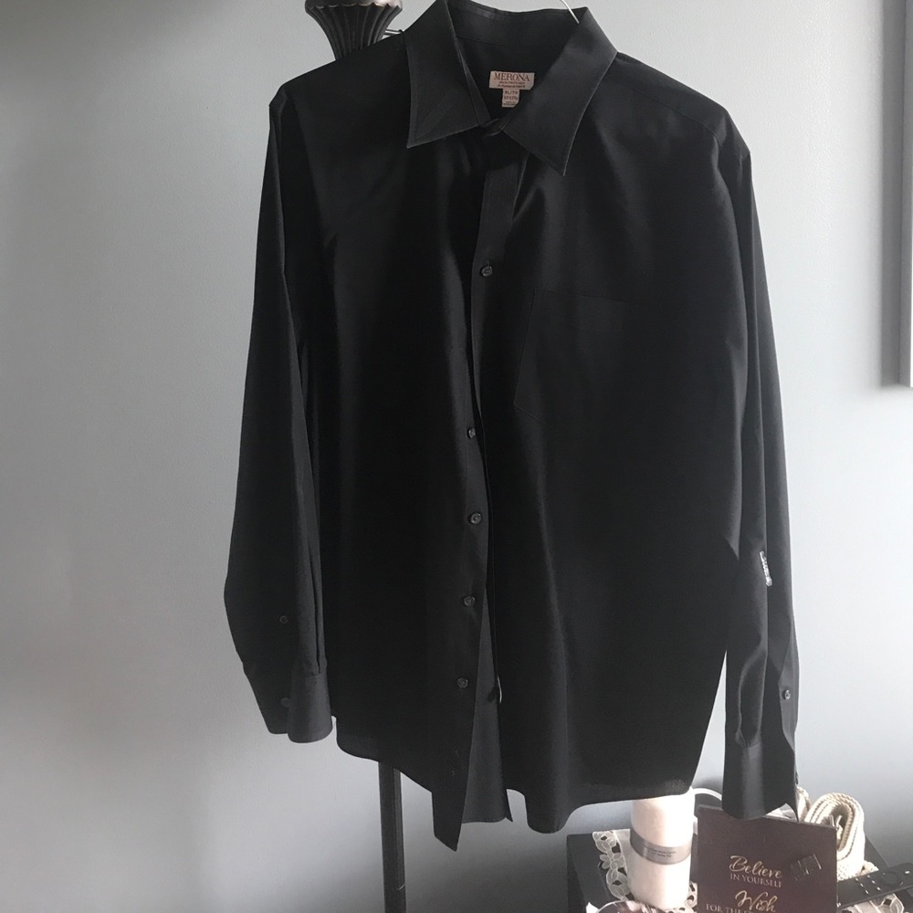 Marona Men black long sleeve shirt