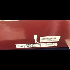 Black lace up boots up to the knee