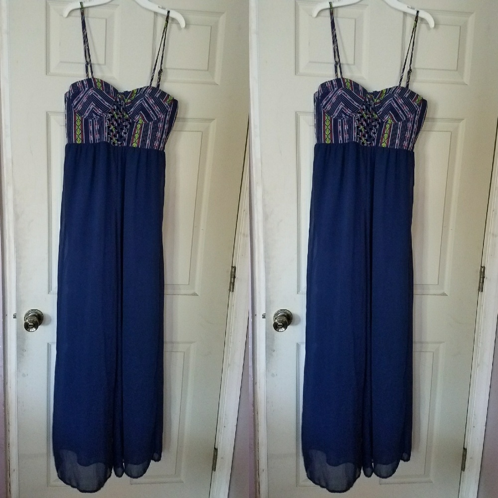 Long spaghetti strap one piece