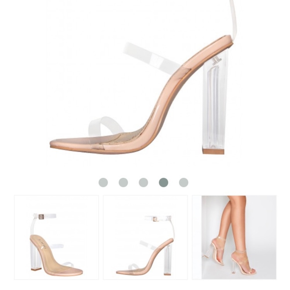 Clear strap sandals