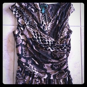 EUC Ralph Lauren snake print dress