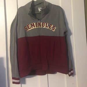 PINK Seminoles FSU 1/2 zip sweatshirt