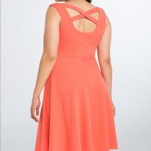 Torrid Textured Cross Back Skater Dress