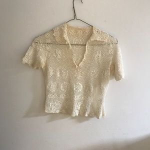 Vintage handmade Doile top