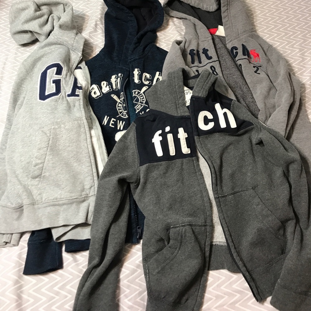 Bundled Abercrombie and Gap kids hoodies
