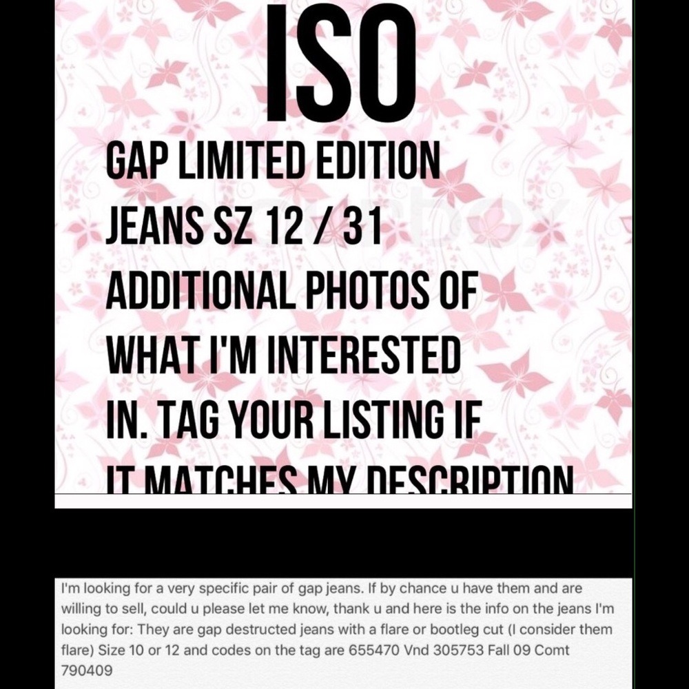 Limited edition gap distressed jeans size 10/12