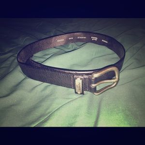 Fossil black leather belt 32"-36" medium Fossil black leather belt 32"-36" medium