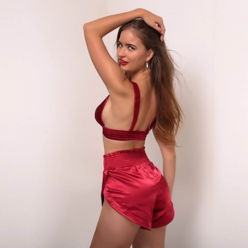 Brand New Burgundy Co Ord Set