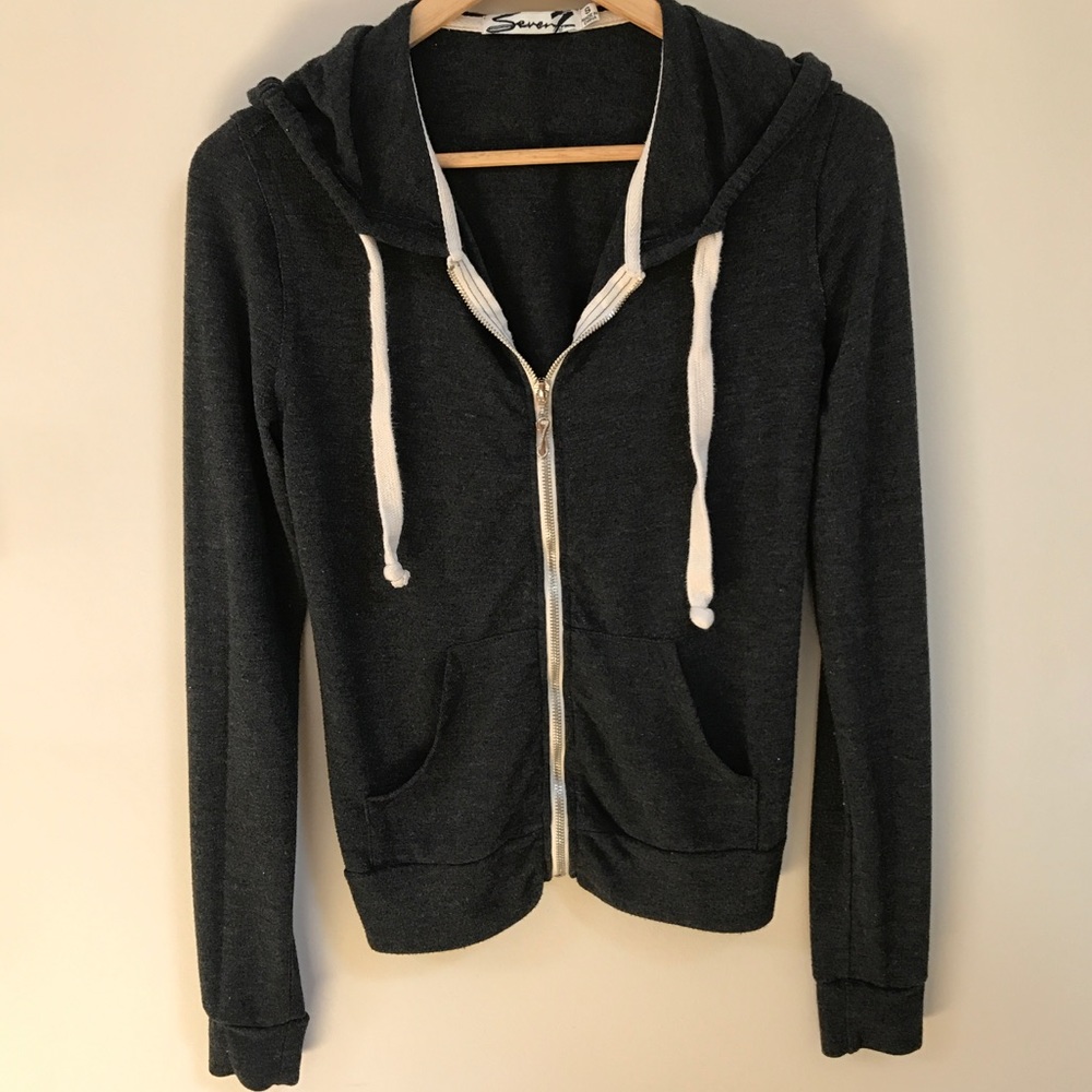 Seven7 Zip Up Sweatshirt Hoodie