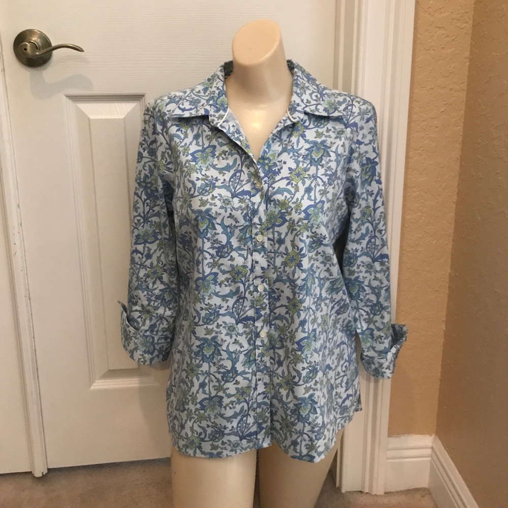 Gorgeous flowered paisley Charter Club button down