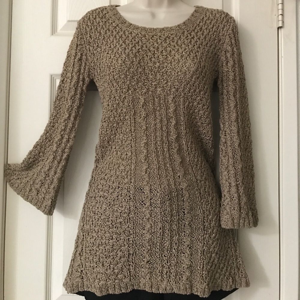 Kenar Long Pullover Beige Sweater