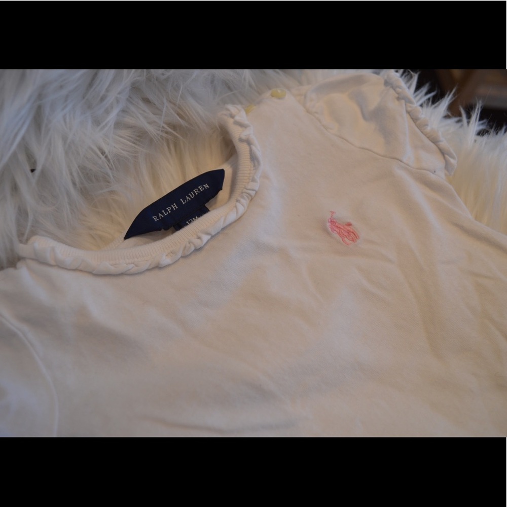 RALPH LAUREN White Tee for 12 Months 💕