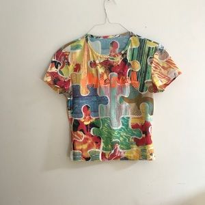 Graphic Diesel multi color top