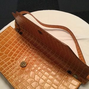 NWOT Rich Tan Leather Clutch by Agalica