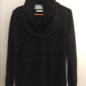 NY & Co Black Sweater w/matching scarf. L