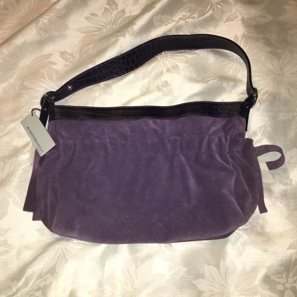 New Roberta Gandolfi purple handbag