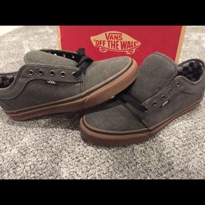 Dark Grey and Gum Brown Vans Shoes