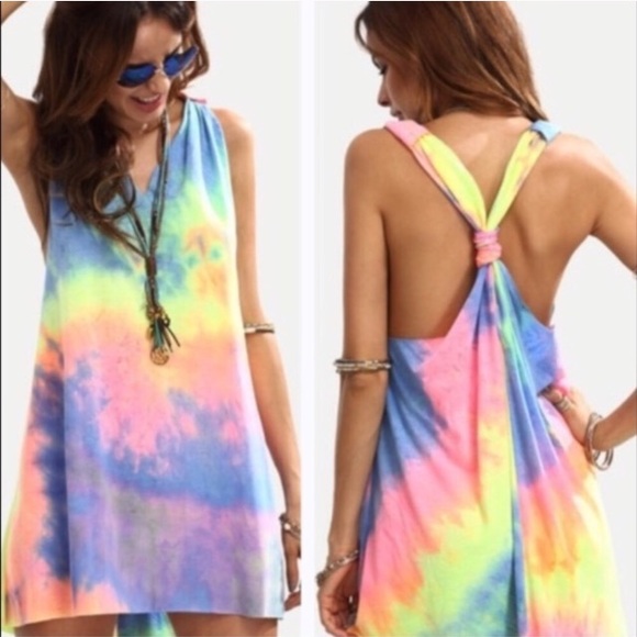 Boutique Dresses & Skirts - The-Dye Knotted Shift Dress/Cover-Up