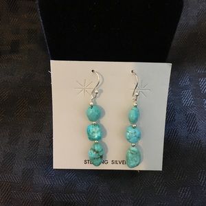 Three Stone Turquoise earrings Three Stone Turquoise earrings