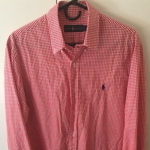 Ralph Lauren 🔥Red🔥Gingham Button shirt Large