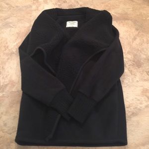 Black Sherpa lined sweatshirt/coat